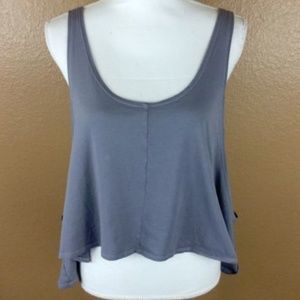 ASOS Sharkbite Crop Tank Top Open Back Wide Arm